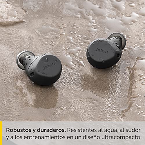 Jabra Elite 7 Active In-Ear Bluetooth - Auriculares deportivos inalámbricos True Wireless con Jabra ShakeGrip para un mejor ajuste activo, Cancelación activa del ruido ajustable, Negro