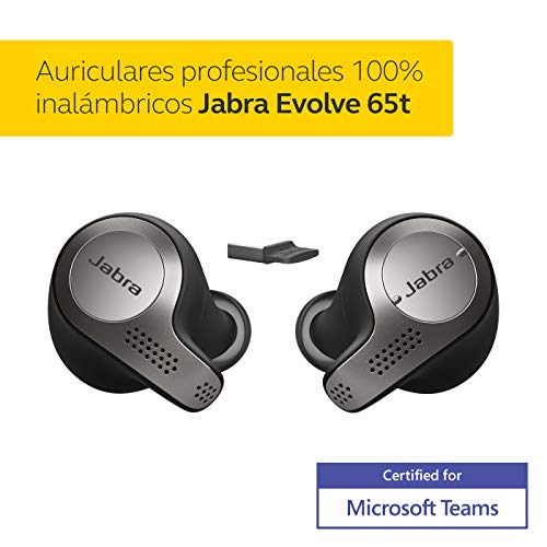 Jabra Evolve 65t MS 6598-832-109 - Auriculares Inalámbricos, Negro
