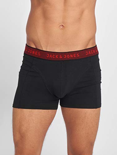 JACK & JONES JACWAISTBAND TRUNKS 3 PACK NOOS Bóxer, Gris (Asphalt Detail:hawaian Ocean & Fiery Red), Medium (Pack de 3) para Hombre