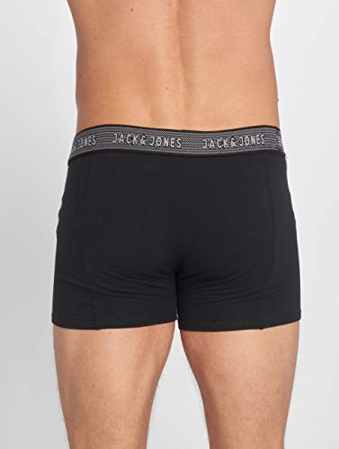 JACK & JONES JACWAISTBAND TRUNKS 3 PACK NOOS Bóxer, Gris (Asphalt Detail:hawaian Ocean & Fiery Red), Medium (Pack de 3) para Hombre