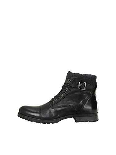 JACK & JONES JFWALBANY Leather STS, Chukka Boots Hombre, Gris(Anthracite Anthracite), 41 EU