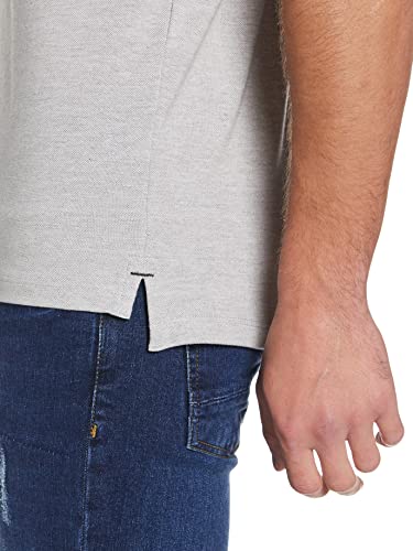 Jack & Jones Jjepaulos Polo SS Noos, Gris (Light Grey Melange Detail: Slim Fit-Melange), Large para Hombre