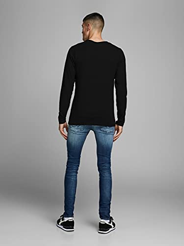 Jack & Jones Storm Sweat - Camiseta de manga larga con cuello redondo para hombre, Black C N 010, 52