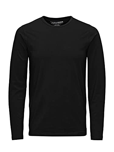 Jack & Jones Storm Sweat - Camiseta de manga larga con cuello redondo para hombre, Black C N 010, 52