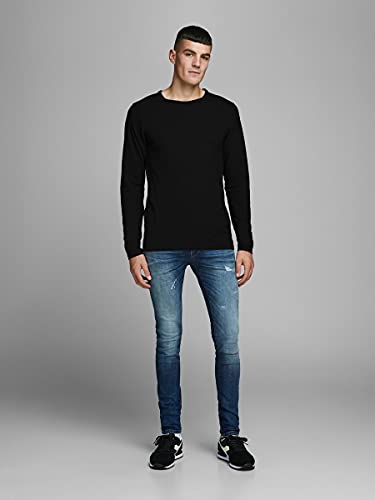 Jack & Jones Storm Sweat - Camiseta de manga larga con cuello redondo para hombre, Black C N 010, 52