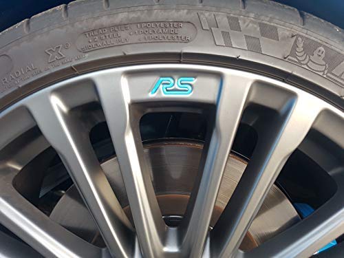 Jackplott Focus RS MK3 3D Gel-Embleme Inlays Llantas Logotipos - Azul