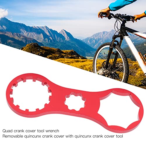 Jacksing Llave de Horquilla Delantera de Bicicleta, Llave de Cubierta de Hombro de Bicicleta Llave Inglesa Herramienta de Aleación de Aluminio Anodizado de Doble Cabeza para Horquilla Suntour XCR