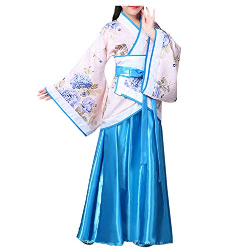 Janjunsi Chino Estilo Hanfu - Tradicional Antiguo Princesa Traje de Rendimiento Vestido de Baile Cosplay Ropa