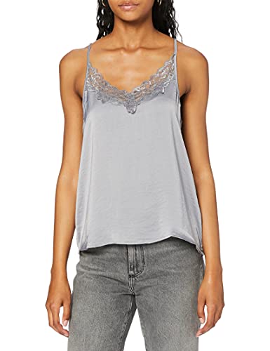 JDY Jdyappa Singlet Wvn Noos Camiseta sin Mangas, Gris (Sharkskin Detail: DTM Lace), 38 (Talla del Fabricante: 36) para Mujer