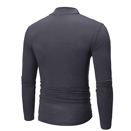 Jersey para Hombre Invierno Básico Sólido Color Otoño Elasticidad Mode De Marca Cuello De Tortuga Camisetas De Manga Larga Top Camisas Camisas Sudaderas Streetwear Ropa Sudaderas con Capucha Ropa