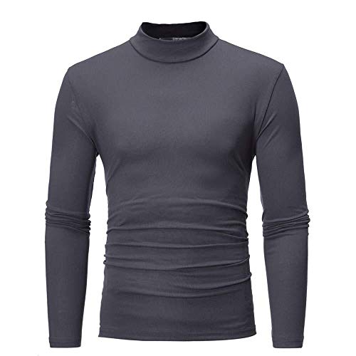 Jersey para Hombre Invierno Básico Sólido Color Otoño Elasticidad Mode De Marca Cuello De Tortuga Camisetas De Manga Larga Top Camisas Camisas Sudaderas Streetwear Ropa Sudaderas con Capucha Ropa