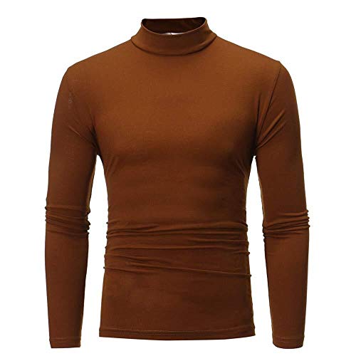 Jersey Para Hombre Otoño Invierno Básico Chic Color Sólido Elasticidad Cuello De Tortuga Camisetas De Manga Larga Top Camisas Camisas Sudaderas Streetwear Ropa Sudaderas Con Capucha Ropa Para El Hogar