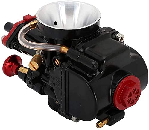JFG RACING - Carburador PWK de 24 mm para moto Honda, Yamaha, Suzuki, Kawasaki, KTM, cuatrimoto, UTV, motocicleta de 50 cc, 65 cc, 75 cc, 80 cc y 100 cc, moto de cross, color negro