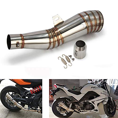 JFG RACING GP Stainelss Steel 1.5-2 "Entrada S Tipo escape Silenciador Scooter Motocicleta Street Bike