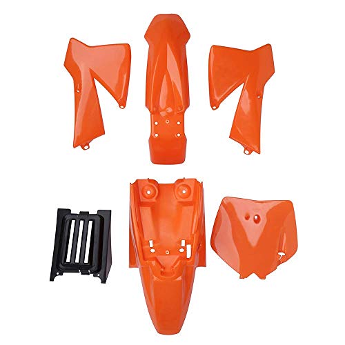 JFG RACING Kit de guardabarros de plástico para carenado de motocicleta K.T.M 50 Pit Dirt Bike, color naranja