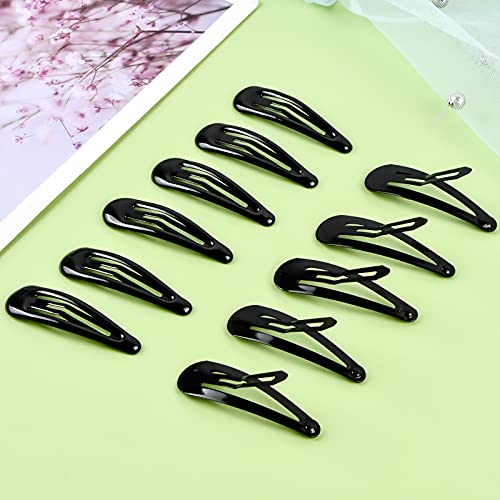 Jinlaili 50Piezas Horquilla Pelo Negro, 5CM Pinza de Pelo para Niñas, Clip de Pelo Antideslizante, Perno de Pelo, Negro Orquilla para Pelo, Hebilla de Pelo, Barrette de Metal, Broche de Pelo a Presión
