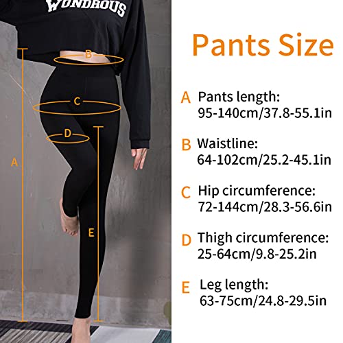 JINOO Leggings para Mujer,2 Pares Medias Leggings Térmicos Calientes Elásticos de Invierno,Negro + Gris Oscuro