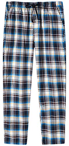 JINSHI Hombre Pantalones Largos de Pijama Cómodo Modal Pantalón de Estar con Bolsillos 