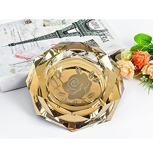 jinyi2016SHOP Ceniceros Cristal de Cristal cenicero Creativo Moda Tendencia Regalo pequeño cenicero Grande Oficina hogar Sala de Estar cenicero Cenicero Interior (Color : B, Size : 18cm)