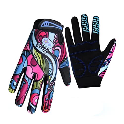 JJYGXYG Guantes y manoplas Venta al por mayor Imprimir guantes de ciclismo bicicleta deportes deportes de dedo completo Senderismo Guantes de malla GEL Guantes de invierno mujeres