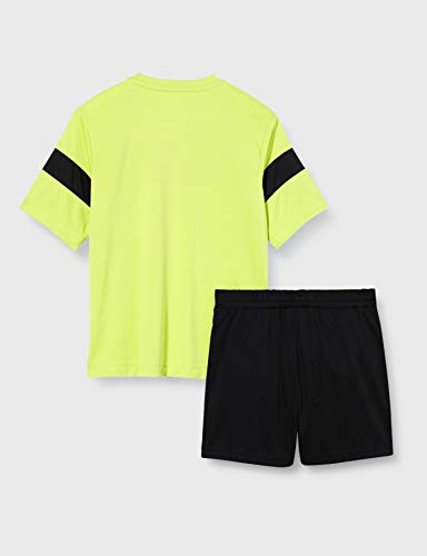 Joma Academy Set Equipacion M/Corta, Niños, Amarillo Fluor-Negro, 8XS-7XS