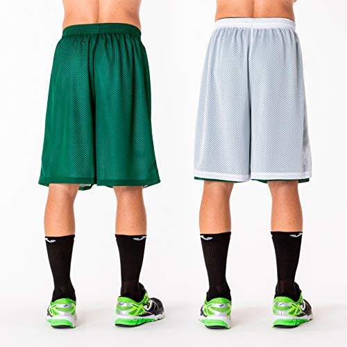 Joma Short Basket Reversible Rookie Verde-Blanco Pantalones Cortos, Hombres, M
