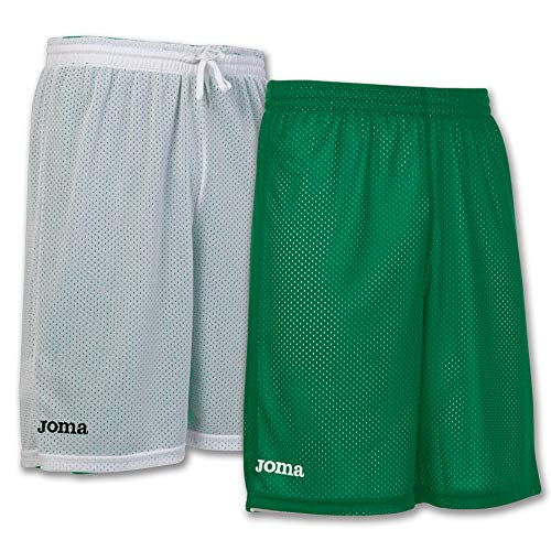 Joma Short Basket Reversible Rookie Verde-Blanco Pantalones Cortos, Hombres, M