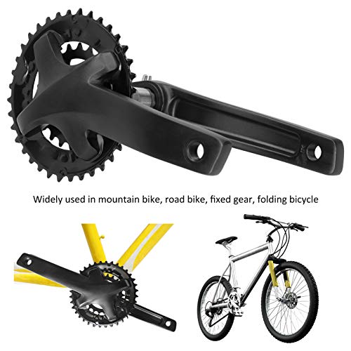 Jopwkuin Juego de Bielas para Bicicleta de Montaña, Material de Aleación de Aluminio Juego de Bielas para Bicicleta Amplia Gama de Aplicaciones para Reparación Y Modificación de Bicicletas