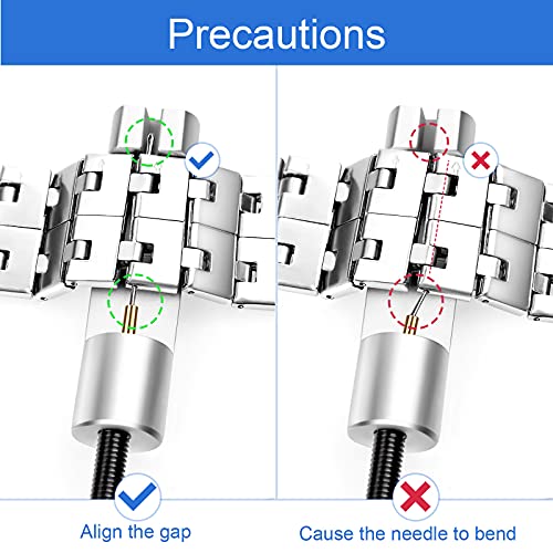 JOREST Herramienta Cambiar Correa Reloj，Herramientas Relojero para Ajustar y cambiar la Correa de Reloj，Kit reparacion de relojes, con Manual Usuario, 20PCS Barras de resorte, 13PCS Aguja de repuesto