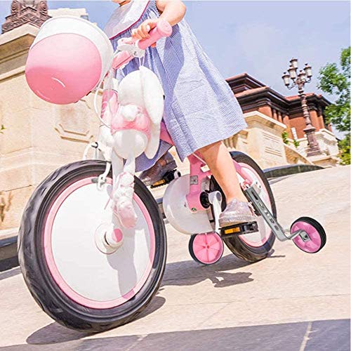 JPYH Ruedas Auxiliares para Niños, Ruedas Auxiliares para Bicicletas, Ruedas Estabilizadoras Universales para Bicicletas, Estabilizador para Bicicletas Niños de 12 A 20 Pulgadas (Rosa)