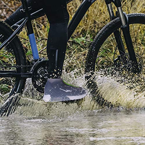 JUDA Cubierta del Zapato Impermeable, Funda de Silicona para Zapatos con Suela Antideslizante, Lavable Cubierta del Zapato Reutilizable Para Días de Lluvia y Nieve (XL (43-47), Transparente)