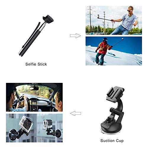 Juego de Accesorios para GoPro Hero 10 Hero 9 Hero 8 Hero 7 Hero 6 Hero 5 Hero Fusion MAX/Session Fit Xiaomi AKASO Crosstour Apeman Action Camera