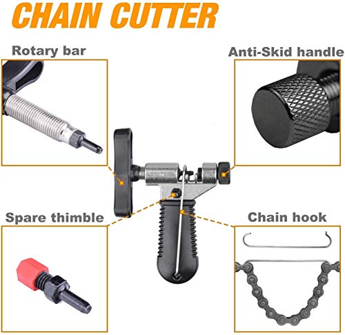 Juego de herramientas para cadena de bicicleta, alicates de eslabones + herramienta de cadena separadora + comprobador de cadena + conector de eslabones de cadena, herramienta de indicador de desgaste