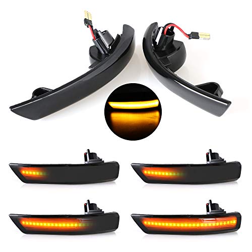 Juego de luces intermitentes, luces indicadoras de giro dinámicas, LED para espejo retrovisor lateral, luz intermitente para coche, 2 unidades