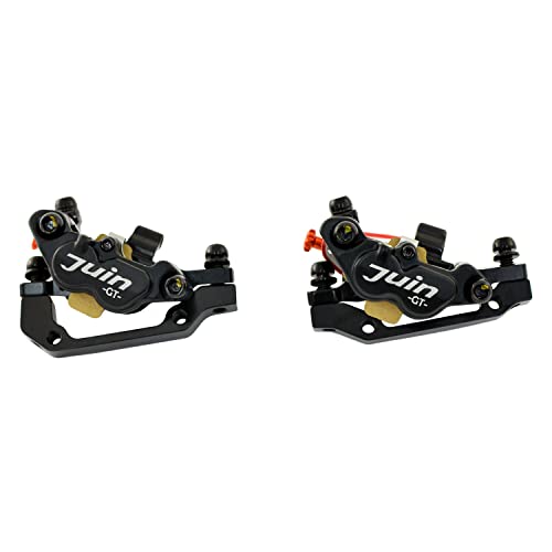 Juin Tech GT-P 4 Pistons Road CX Hydraulic Disc Brake Caliper Set (F+R), Black, JT2410