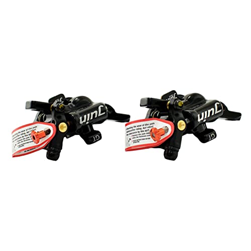 Juin Tech GT-P 4 Pistons Road CX Hydraulic Disc Brake Caliper Set (F+R), Black, JT2410