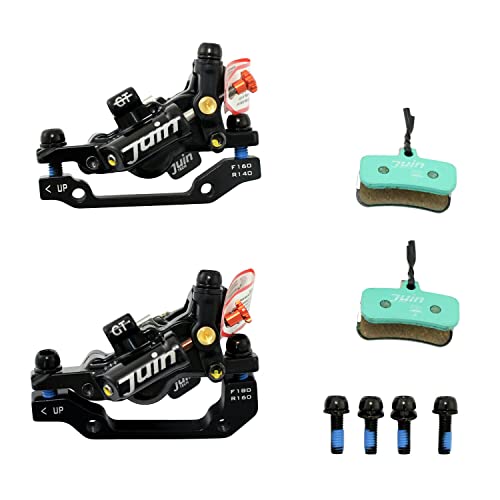 Juin Tech GT-P 4 Pistons Road CX Hydraulic Disc Brake Caliper Set (F+R), Black, JT2410