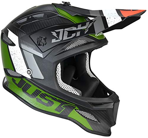 Just 1 Helmets 609230124300105 Casco de Downhill/MTB/Enduro Unisex - Adulto, Negro/Verde, L