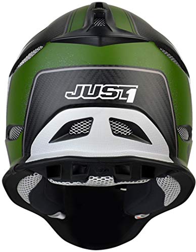 Just 1 Helmets 609230124300105 Casco de Downhill/MTB/Enduro Unisex - Adulto, Negro/Verde, L