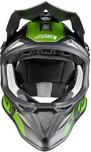 Just 1 Helmets 609230124300105 Casco de Downhill/MTB/Enduro Unisex - Adulto, Negro/Verde, L