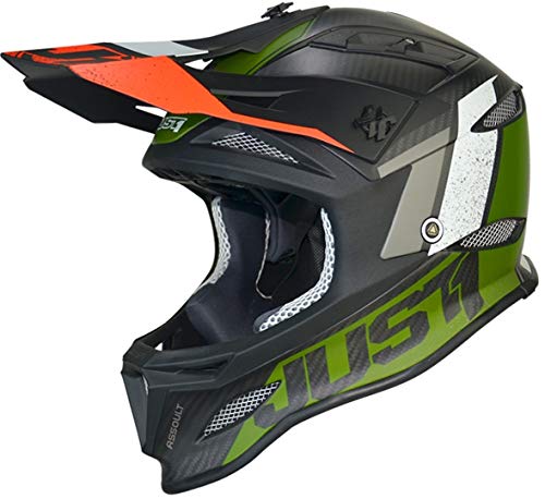 Just 1 Helmets 609230124300105 Casco de Downhill/MTB/Enduro Unisex - Adulto, Negro/Verde, L