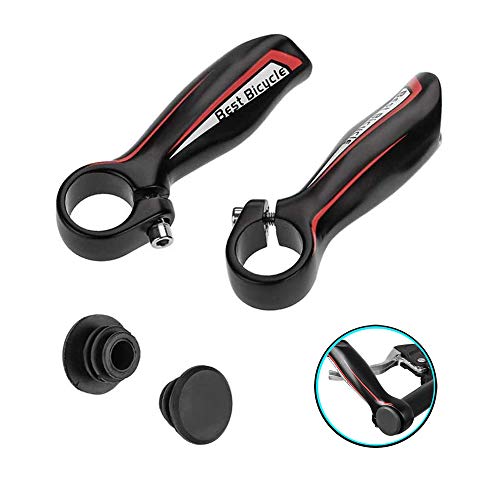 KaiYunSheng MTB Manillar Bar End Grips de Seguridad Puños 22.2MM Bicicleta de montaña Ciclismo Bicicleta Ciclo Manillar Termina Piezas de Bicicleta 2PCS