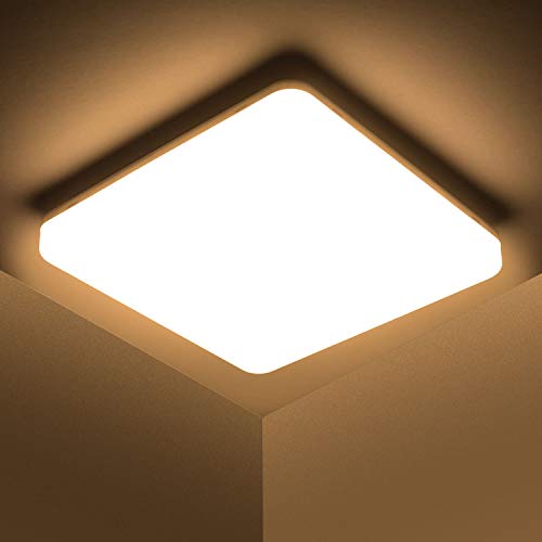 Kambo LED Lámpara de Techo 48W Moderna Cuadrada Plafon Techo Led Blanca Moderno Blanco Cálido 3000K 4320LM Para Baño Cocina Sala de Estar Dormitorio Pasillo Habitacion Comedor Balcón