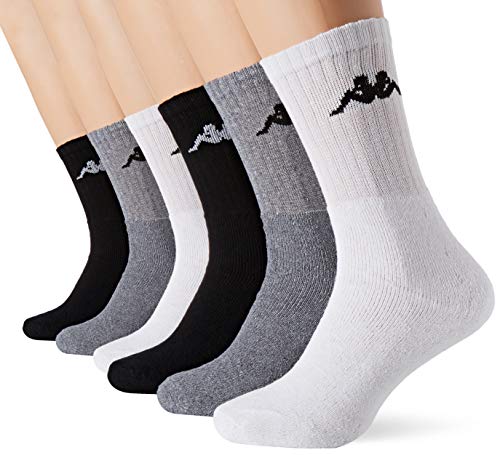 Kappa Calcetines de deporte para Hombre, Multicolor, 39/42 (pack de 6)