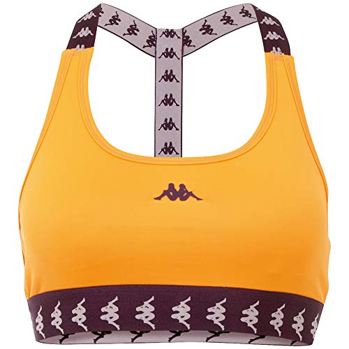 Kappa Haida Sujetador Deportivo, Mujer, Naranja Pop, Extra-Large