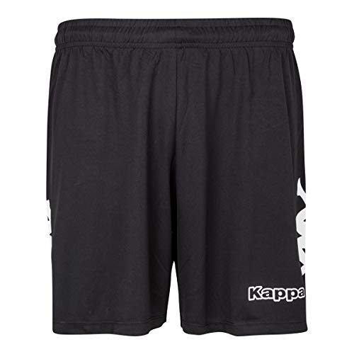 Kappa TALBINO Pantalón Corto de equipación, Hombre, Negro/Blanco, M