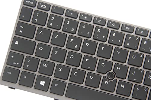 KbsPro Teclado francés para HP ZBook 14u G5, 14u G6, EliteBook 745 G5, 745 G6, 840 G5, 840 G6 AZERTY retroiluminado, L15540-051, L15541-051