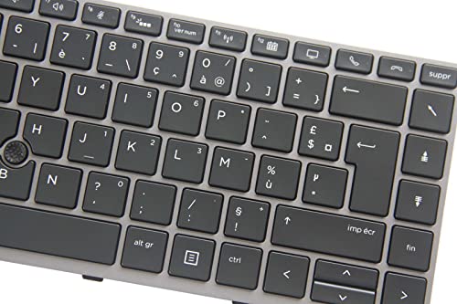 KbsPro Teclado francés para HP ZBook 14u G5, 14u G6, EliteBook 745 G5, 745 G6, 840 G5, 840 G6 AZERTY retroiluminado, L15540-051, L15541-051