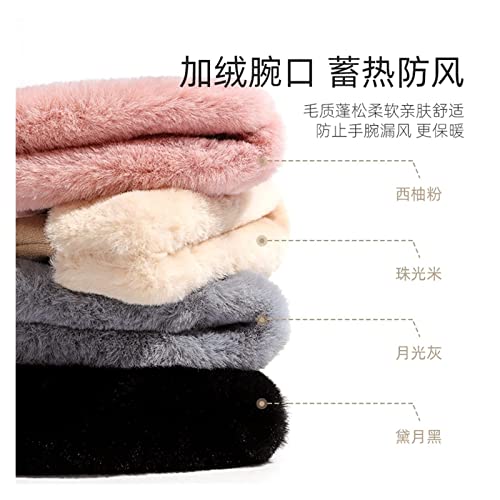 KDDEON Guantes cálidos de Invierno para Mujer para Ciclismo al Aire Libre para Trabajar más Guantes de vellón Guantes de Pantalla táctil autocalentables de vellón alemán (Color: Gris, Talla de guan