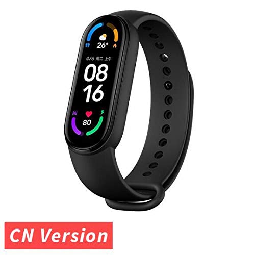 Kemite para xiaomi mi banda 6 1.56 pantalla completa deporte pulsera ritmo cardíaco fitness Tracker CN versión estándar